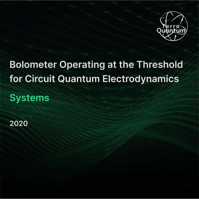 Bolometer Operating at the Threshold for Circuit Quantum Electrodynamics