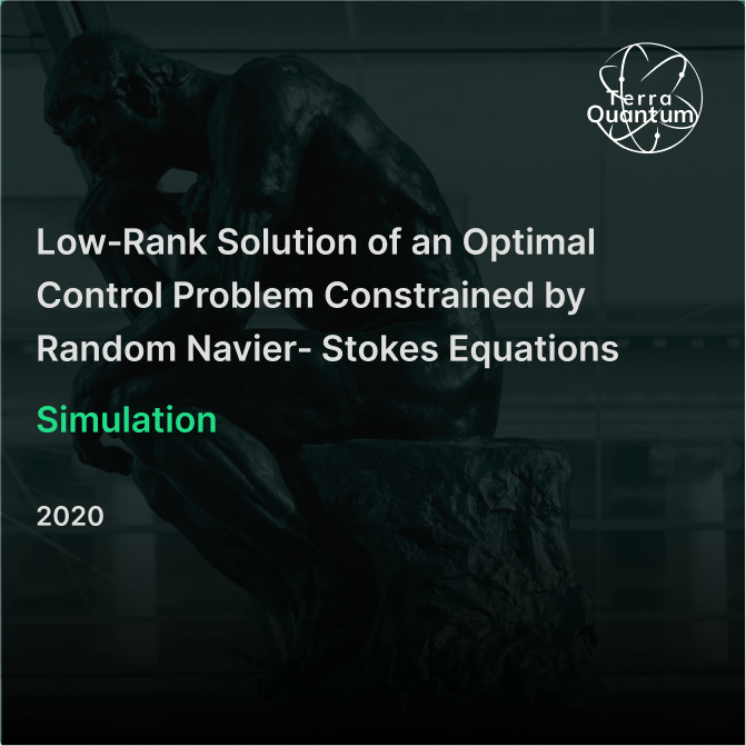 Low‐rank Solution of an Optimal Control Problem Constrained by Random Navier‐ Stokes Equations